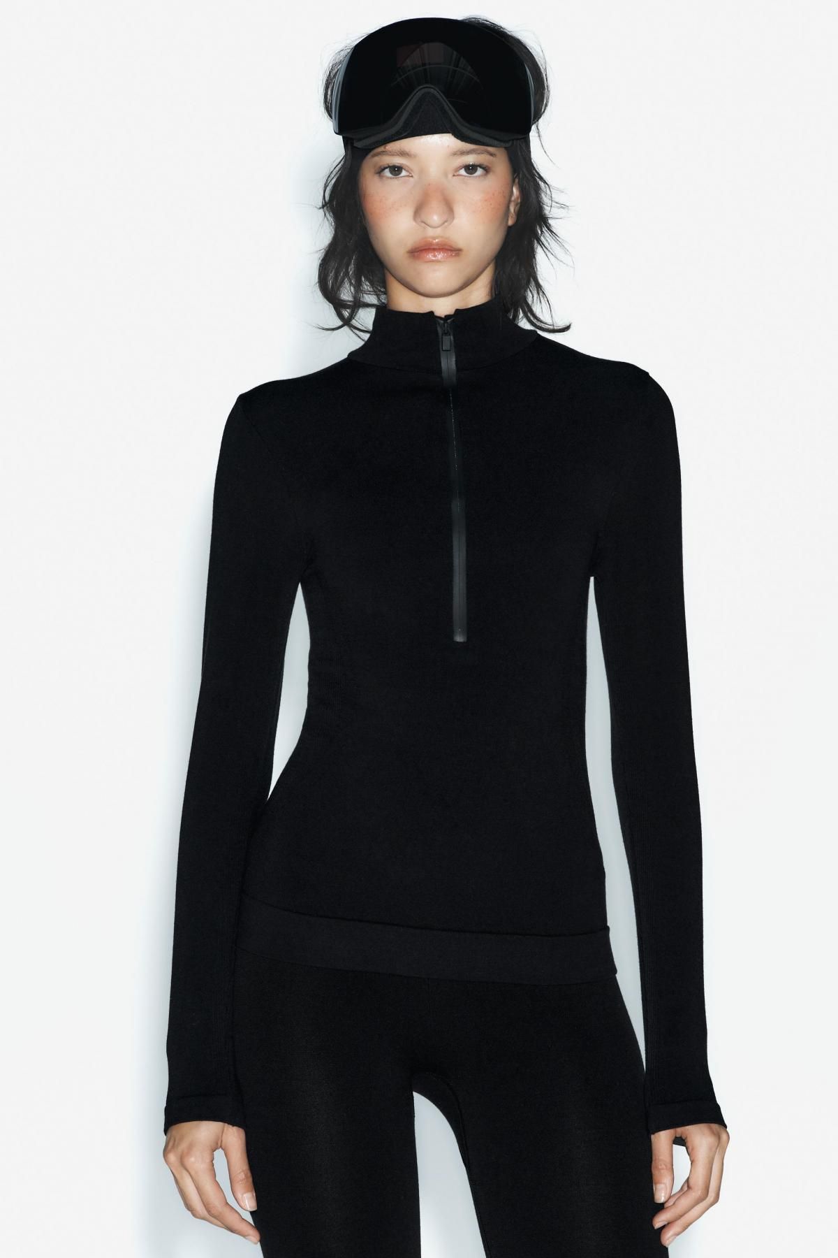 자라 스키 컬렉션 테크니컬 써멀 티셔츠 1368/021 BLACK - 상세 이미지 3