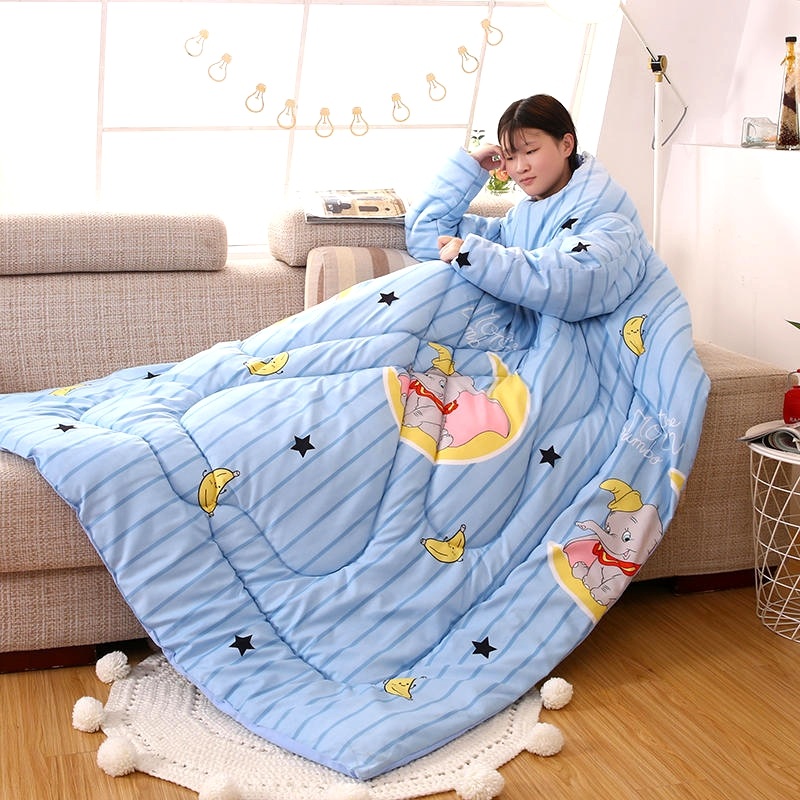 따뜻한 전신 침낭 담요옷 이불옷 동계 입는담요 망토 방한 입는이불 초경량 캠핑 패딩 차박 - 상세 이미지 4