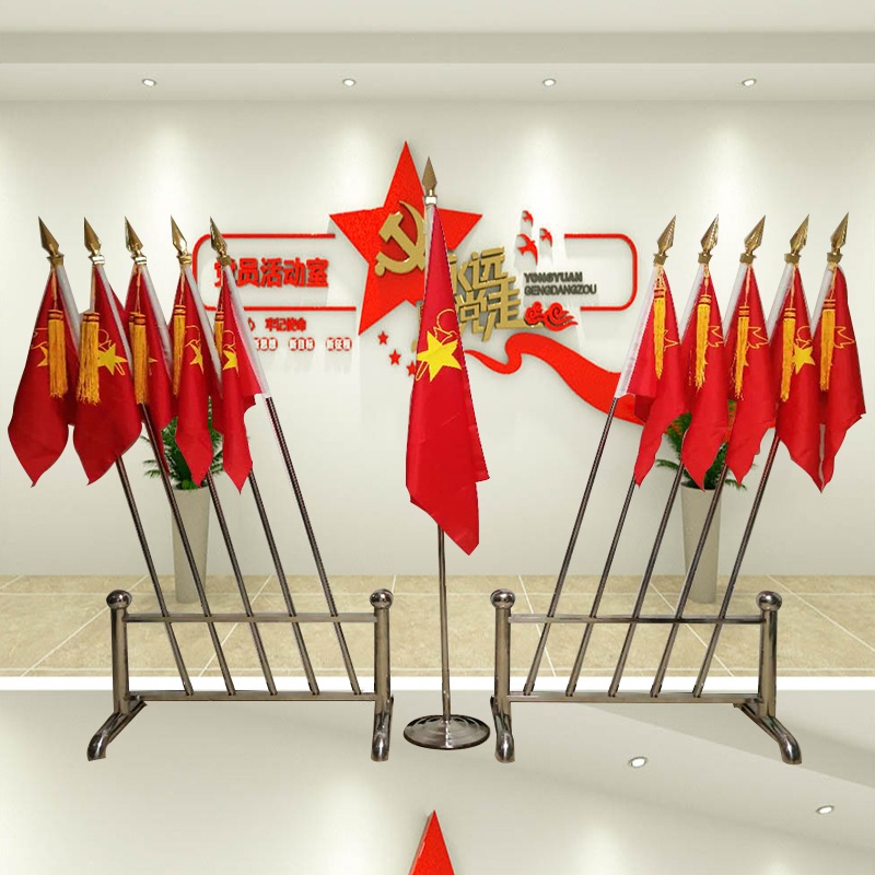 국기 계양대 스탠드 깃발대 학교 탁상용 회의실 야외 사무실 스텐 깃발 태극기 5개 구멍 100x56x65 - 상세 이미지 2
