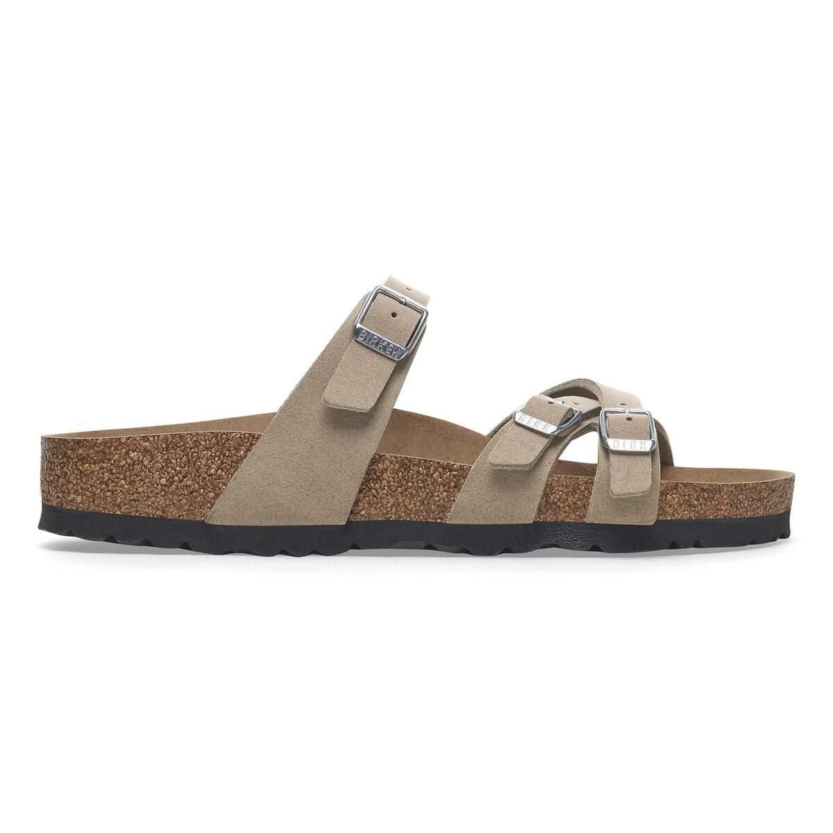 버켄스탁 비건 컴포트 스트랩 샌들 프랑카 1029238/1029273 SOFT BIRKI VEGAN GRAY TAUPE - 상품 이미지
