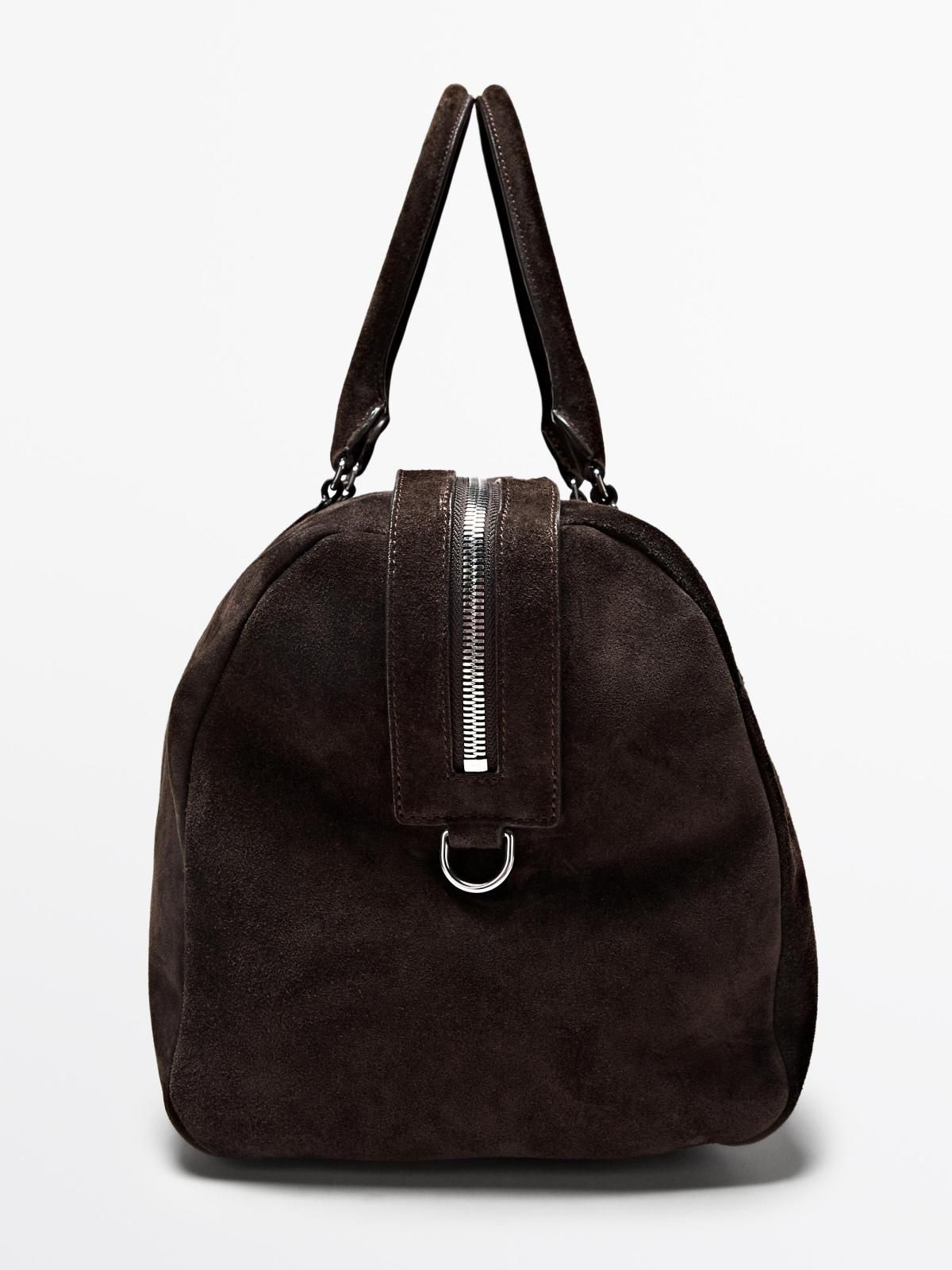 마시모두띠 프리미엄 스웨이드 레더 트래블 백 2552/315 BROWN - 상세 이미지 4
