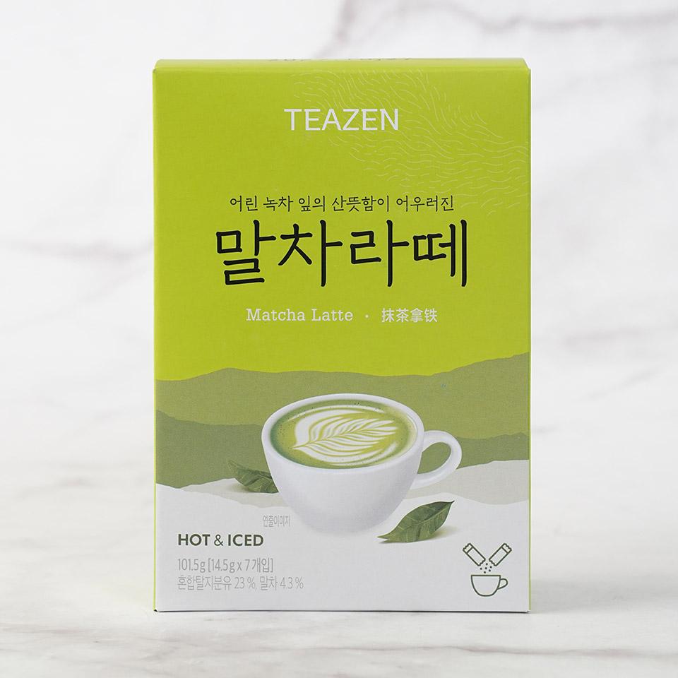 메가마트 티젠 말차라떼 14.5gx7입 - 상품 이미지