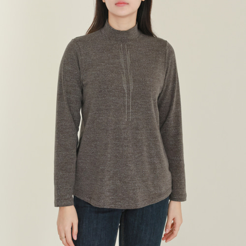엄마옷 조이마담 T51811 보카시 핫피스 반폴라 티셔츠 중년여성의류 - 상세 이미지 2