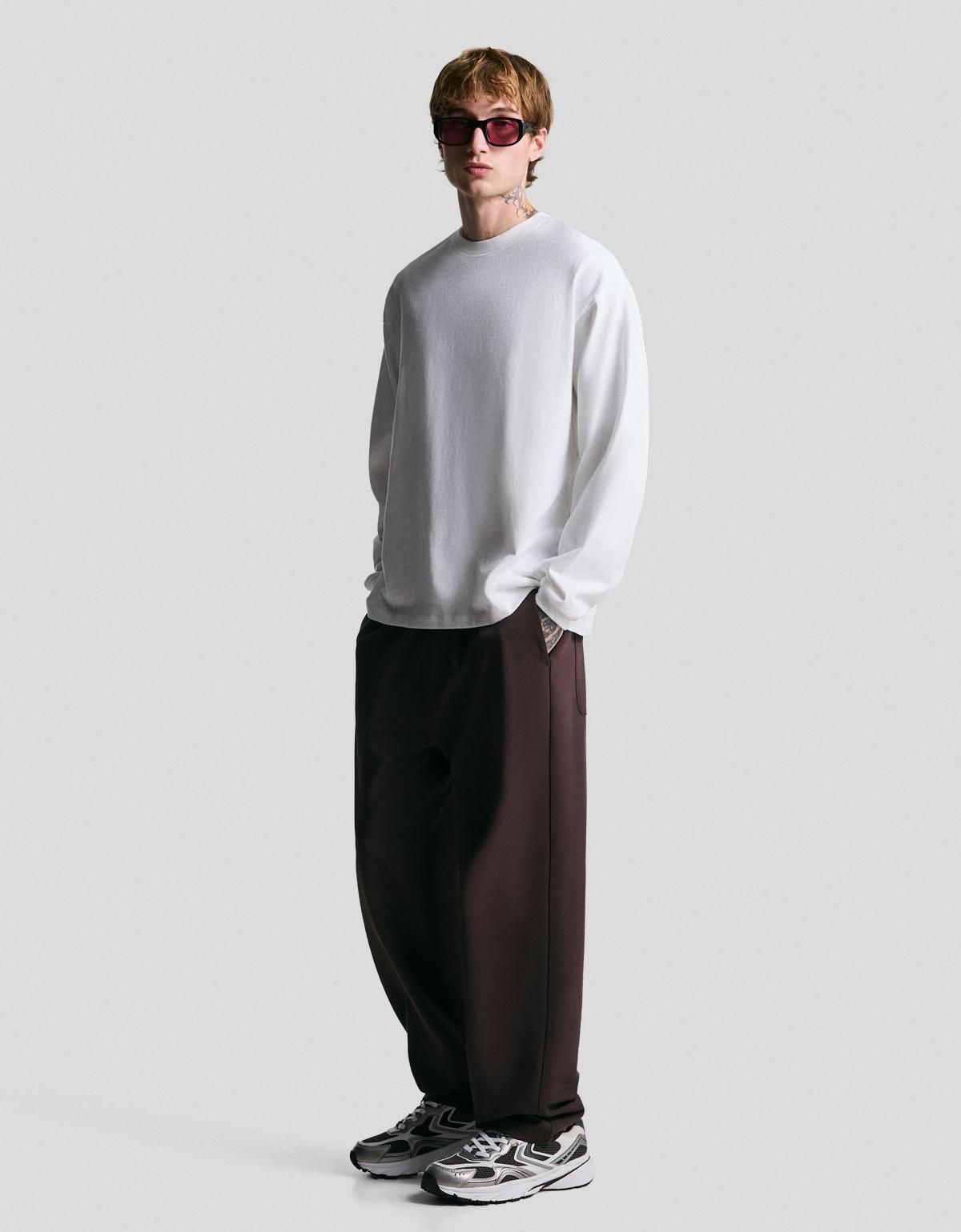 버쉬카 테일러드 스트레이트핏 조거 슬랙스 팬츠 5414/710 BROWN - 상세 이미지 4