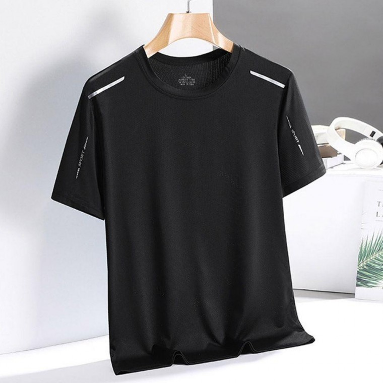 여름 남성 얇은 통기성 굿 메쉬 냉감 반팔티셔츠 - 상품 이미지