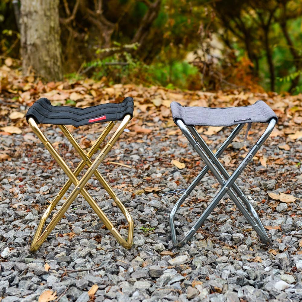 백팩킹용 초경량 폴딩 체어 등산의자 골드 7075 듀랄루민