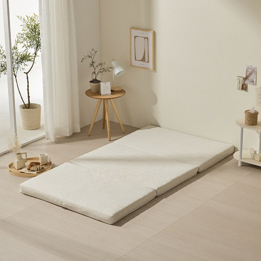 천연라텍스 매트리스 3단 접이식 매트리스 바닥 침대 라텍스 매트 매트릭스 5cm HS