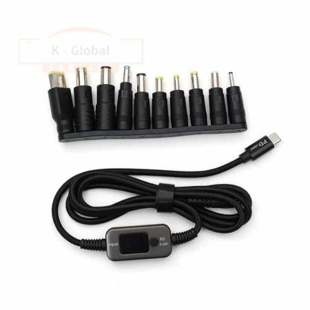 케이글로벌OEM CtoDC 충전케이블 100W 변환젠더 10종세트 전원케이블 전선