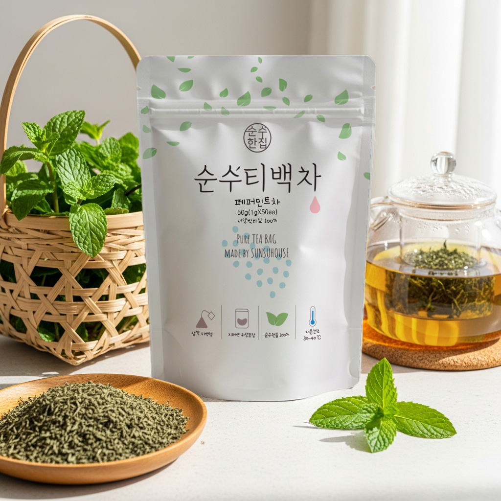순수한집 페퍼민트차 페퍼민트티 티백 50개입 이미지 4