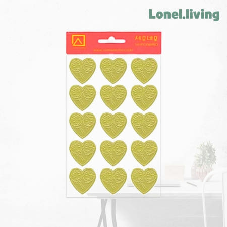 로넬리빙 세모네모 청첩장견출지 10-817 스마일 4매 1개입 미니웃음라벨스티커 스마일라벨