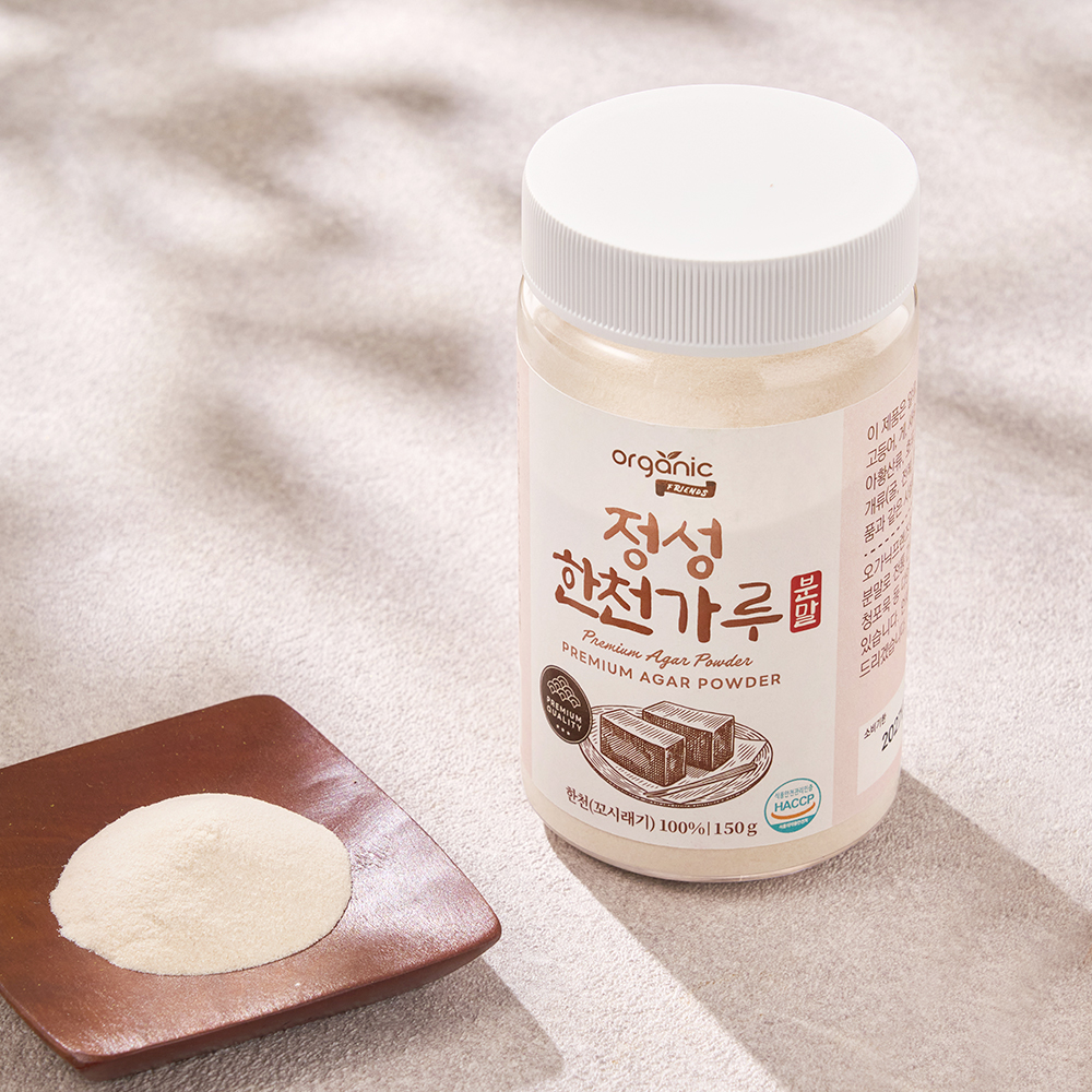 [해썹]식물성 100% 비건  한천 분말 가루 양갱 젤리 재료 150g, 1개 - 상품 이미지