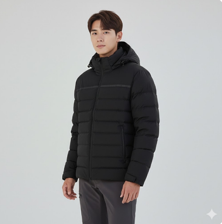 밀레 아웃도어 남성 겨울 고 신축성 중량 구스다운 패딩점퍼 - 상세 이미지 4