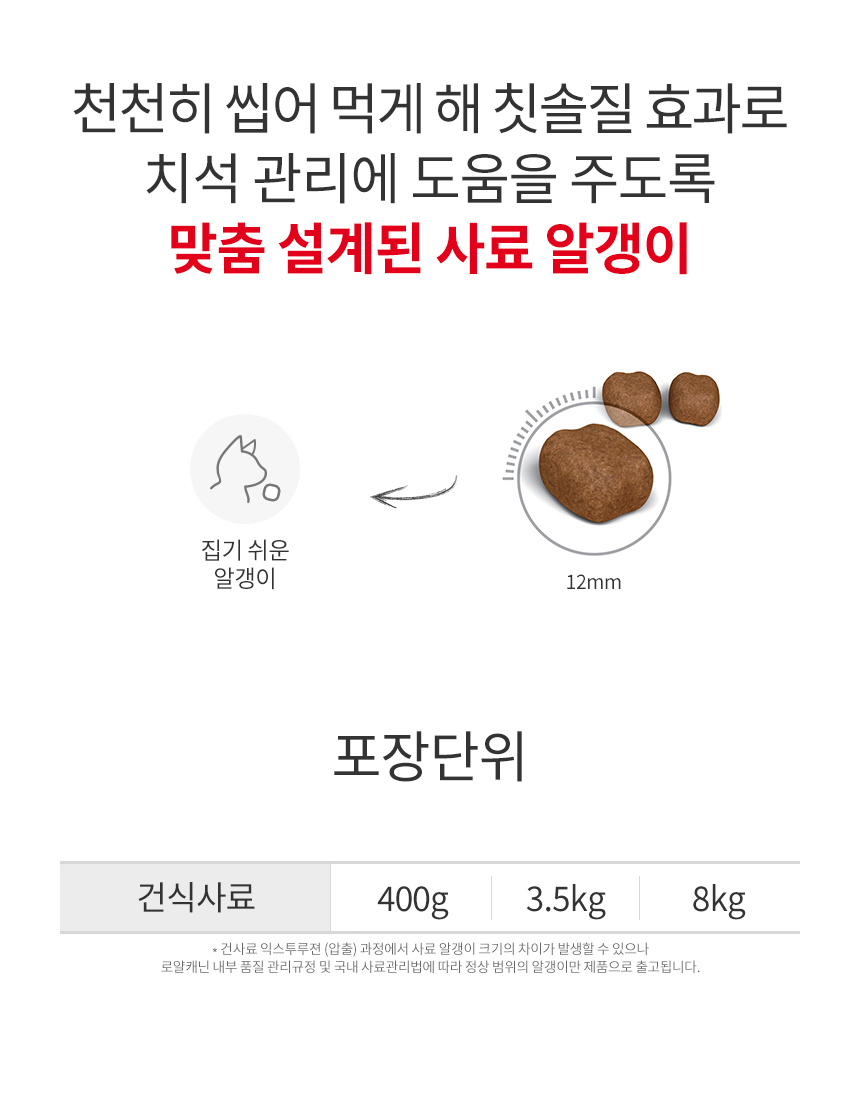 [유통기한 2027.08.24] 로얄캐닌 캣 덴탈케어, 3.5kg, 1개