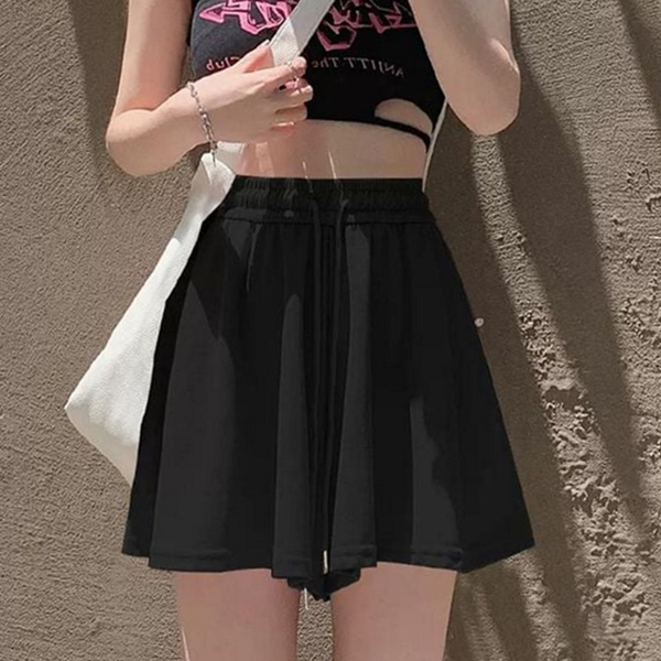 데일리 여자 플레어 반바지 치마 여성 플레어 반바지 밴딩 여름 - 상품 이미지