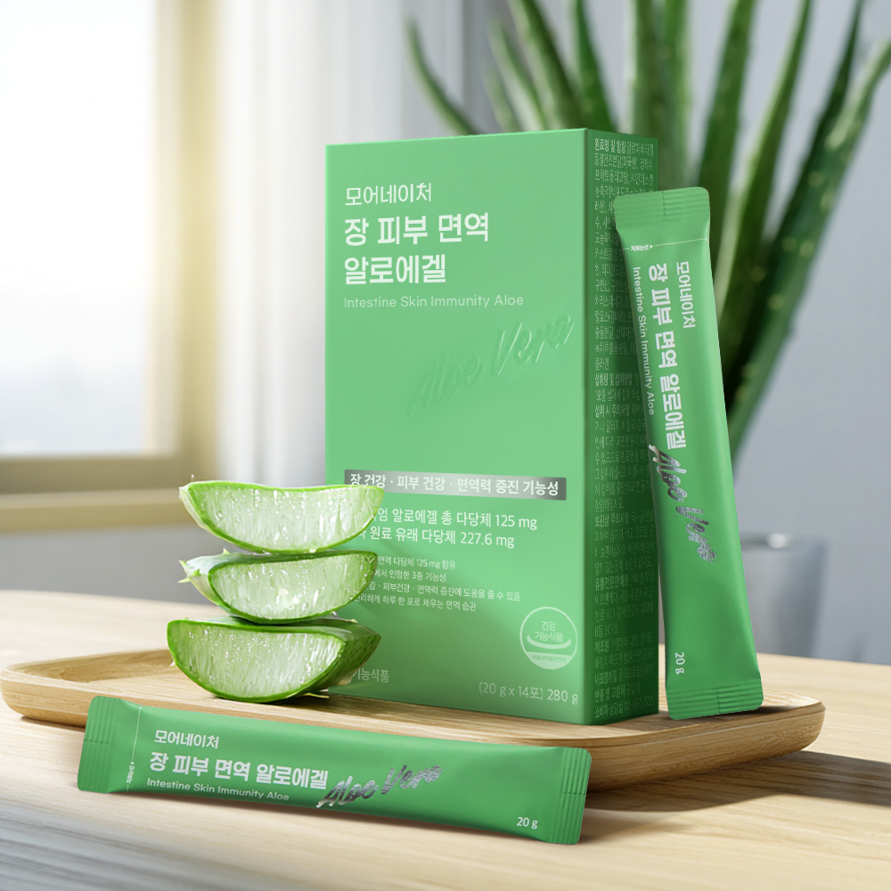 모어네이처 알로에 겔 젤리 베라 다당체 먹는 장 피부 면역력 이뮨 14포, 1개 제품 이미지
