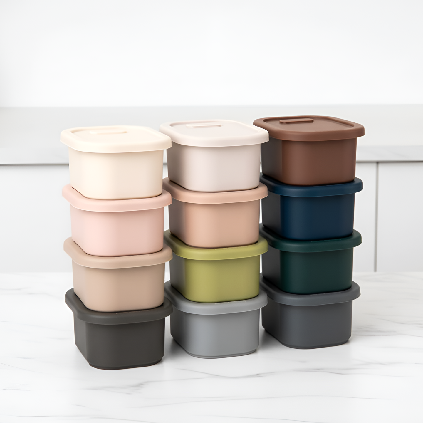 디아르 국내산 플래티넘 실리콘 냉동밥 보관 용기 밀폐 소분 용기 200ml 제품 이미지