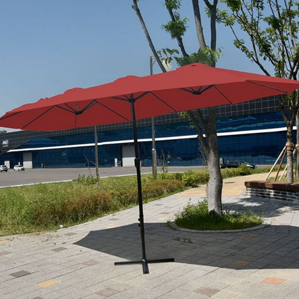 트윈 야외용 파라솔 대형 카페용 파라솔 개폐형 정원용 테라스 직사각 - 상품 이미지