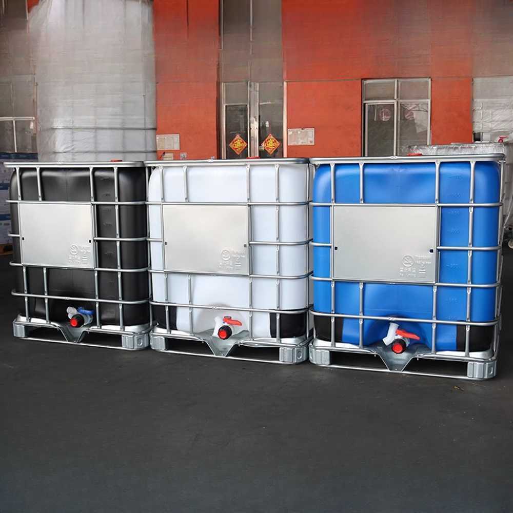 화학 공정용 IBC 탱크 고내구 대용량 액체 저장 용기 500L 화이트(밸브없음) - 상세 이미지 3