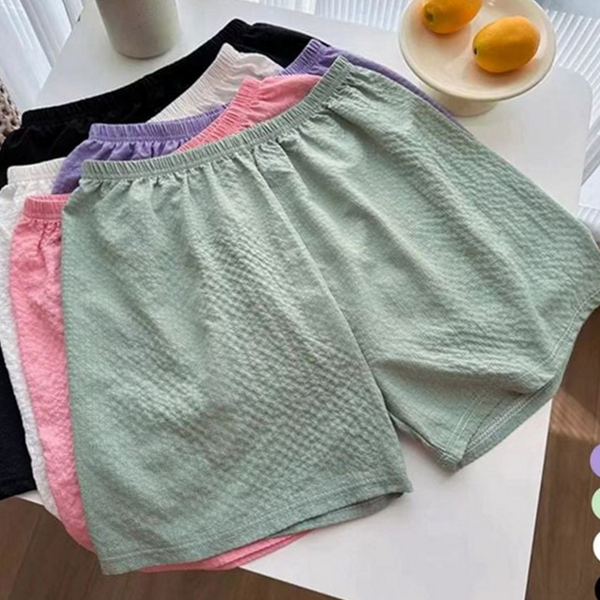 데일리 여성 잠옷 반바지 파자마 여름 잠옷 고무줄 바지 - 상품 이미지
