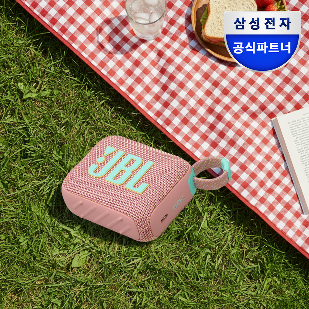 JBL GO4 휴대용 미니 아웃도어 방수 캠핑용 무선 블루투스 스피커 핑크 제품 이미지