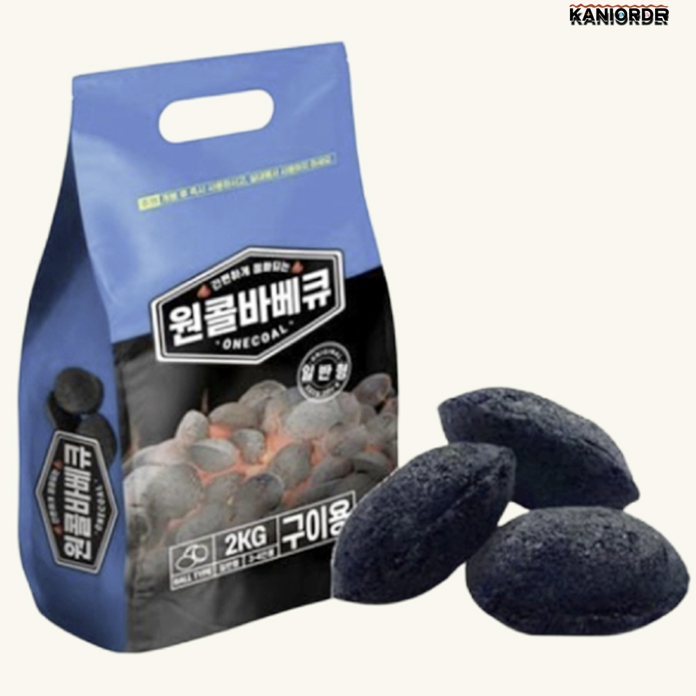 코코넛숯 바비큐 그릴 식당 천연 숯 구이용 캠핑 펜션용 일반형2kg - 상품 이미지