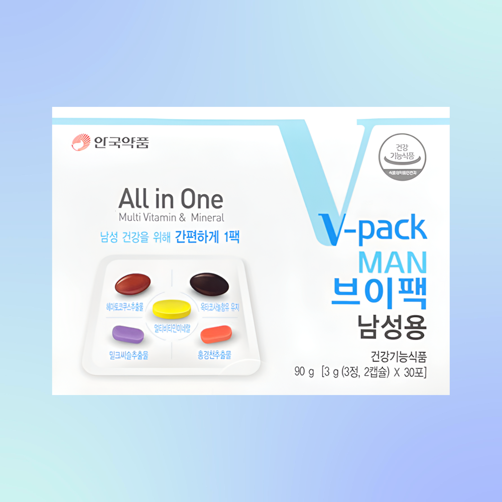 안국약품 브이팩 남성용 올인원 영양제 30포X2개 - 상세 이미지 4