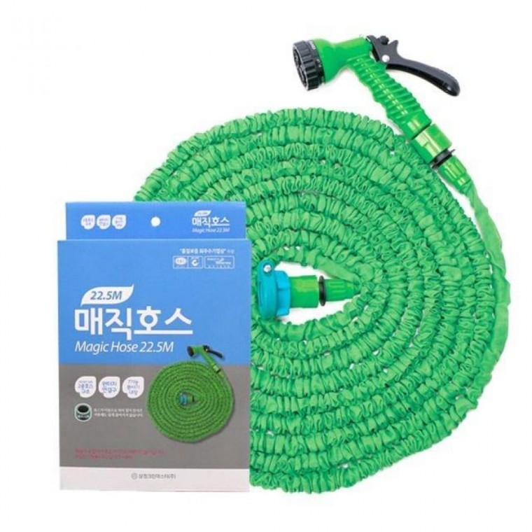 세차 원예 베란다 원터치 7기능 분사기 매직호스22.5m - 메인 이미지