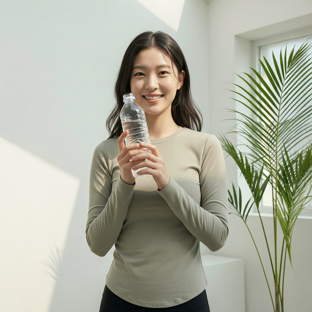 누모 노브라티 요가 필라테스 롱슬리브 스판 레이어드 이너 긴팔 브라 티셔츠 이미지 6