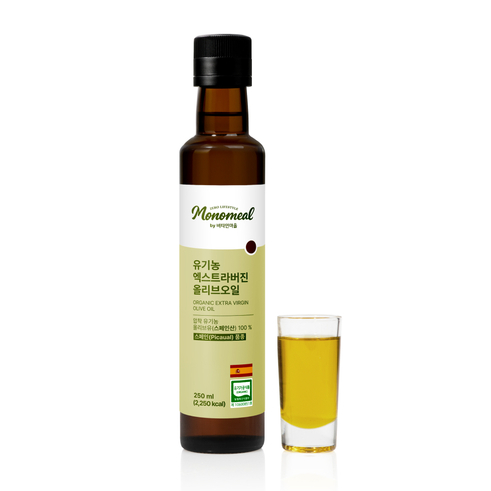 비타민마을 모노밀 스페인 유기농 엑스트라버진 올리브오일 250ml, 1개 - 메인 이미지