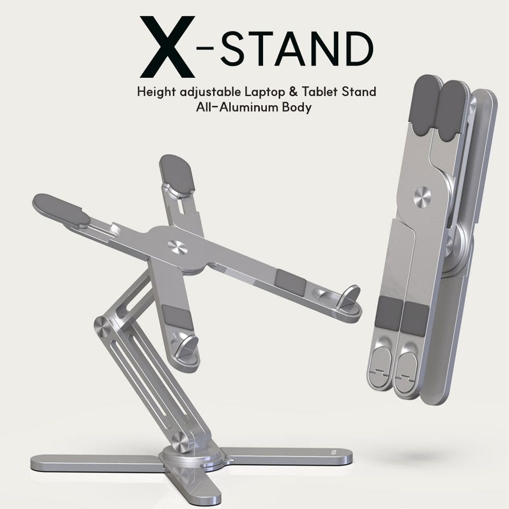 보이아 X STAND 휴대용 노트북 거치대 스탠드 접이식 360 회전 갤럭시탭 아이패드 - 상세 이미지 5