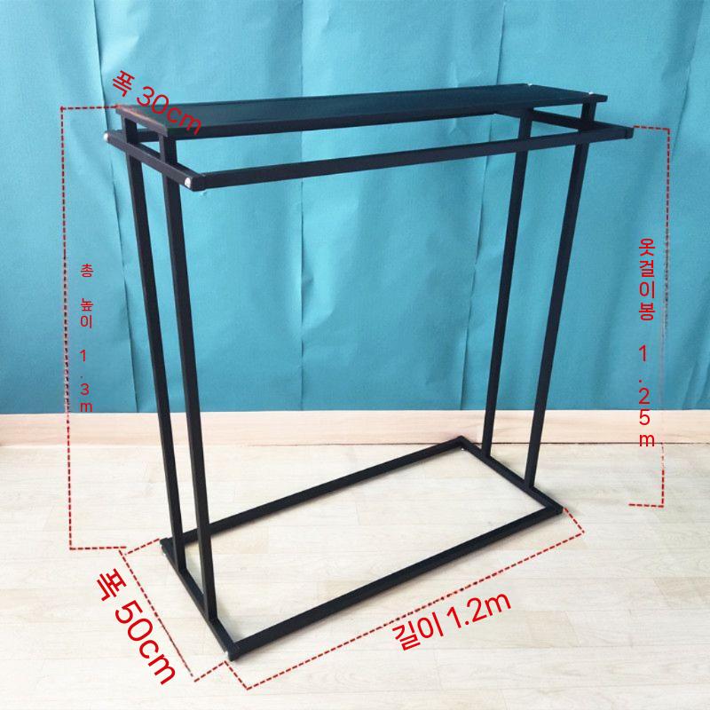 철제 양면 디피 더블행거 옷가게 행거 프리사이즈 의류매장 흰색 평행봉 1mx1.3m 업글 공식 표준 - 상세 이미지 4