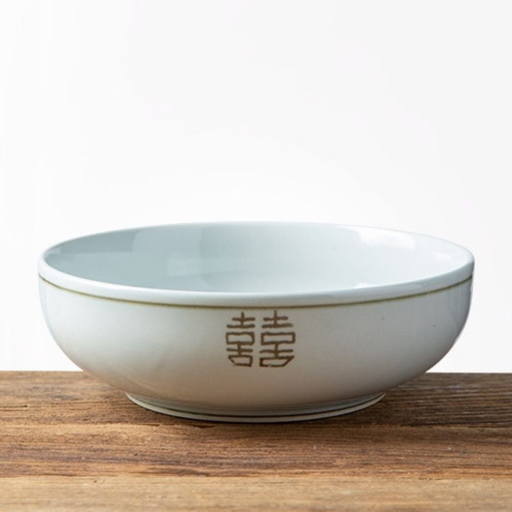 이천도자기 희고백자 넓은 비빔기 24.5cm 그릇 식기 - 상품 이미지