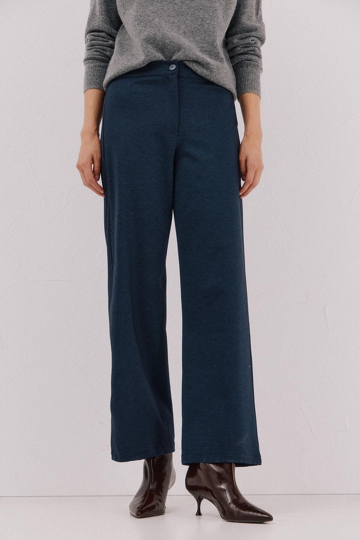 꼬르떼피엘 테크니컬 와이드핏 니트 크롭 팬츠 8722339 ESTAMPADO AZUL - 상품 이미지