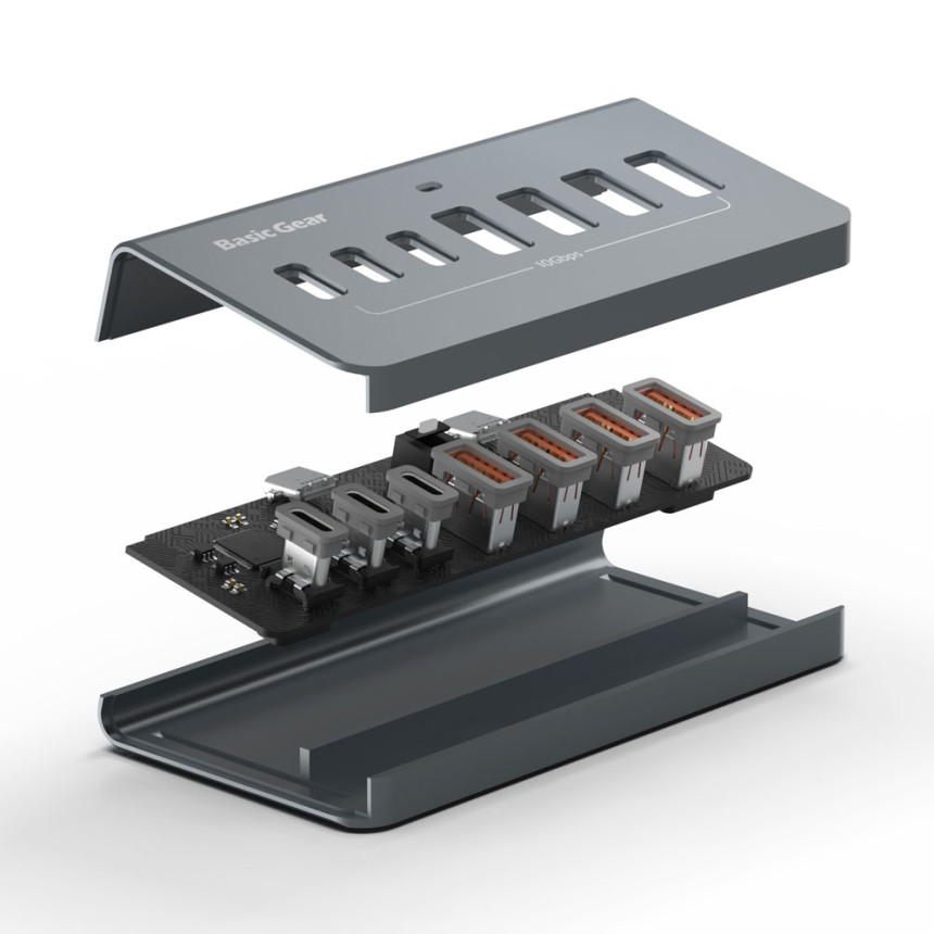 USB 3.2 C타입 7in1 버티컬 멀티 허브 사진 3