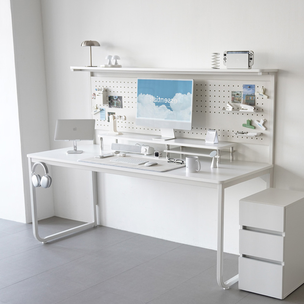 비스커스 브린트 타공판 철제 책상 제품 이미지