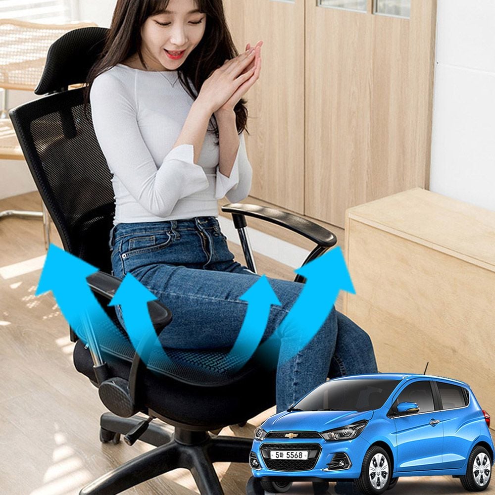 스파크 차량용호환 쿨링방석 3D메쉬 바람 - 메인 이미지