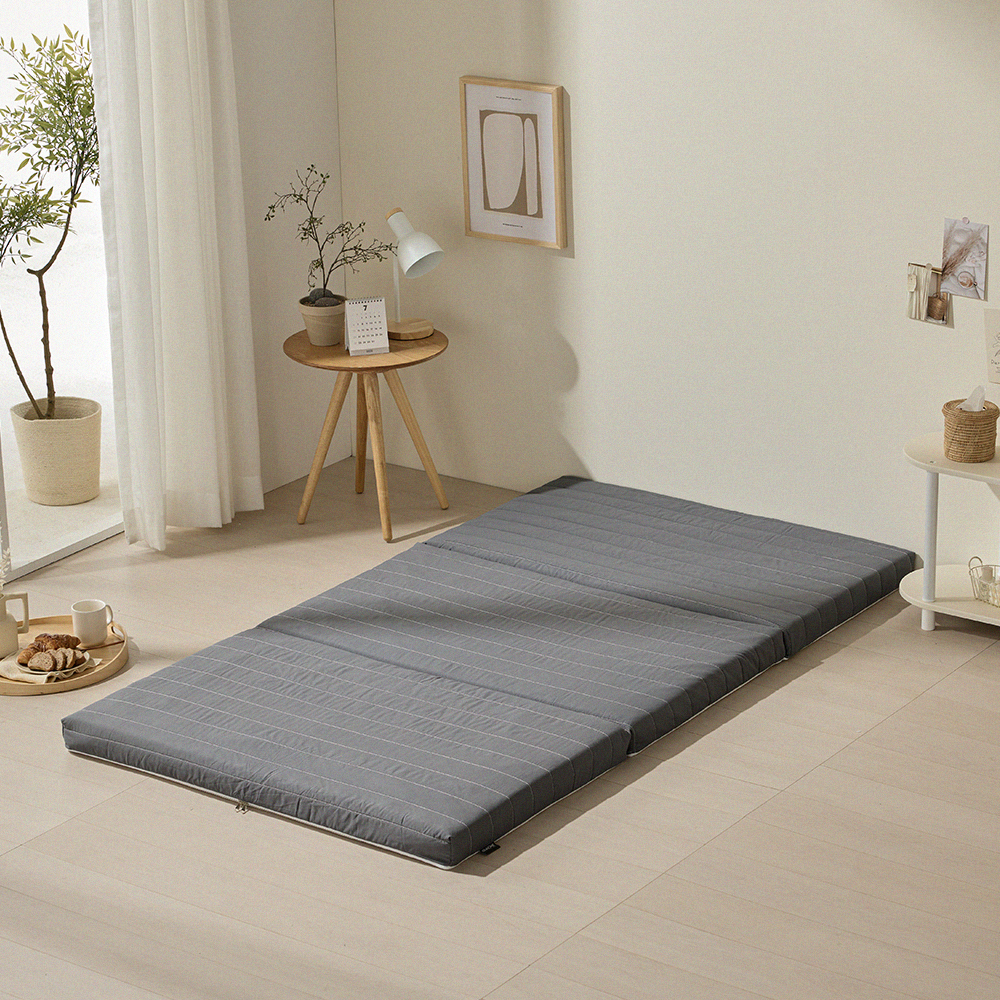 천연라텍스 매트리스 3단 접이식 매트리스 바닥 침대 라텍스 매트 매트릭스 5cm HS