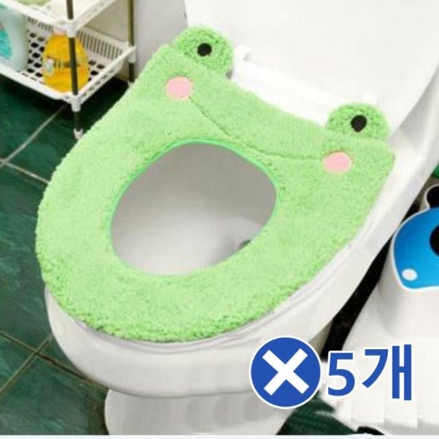 부드러운 캐릭터 변기커버x5개 욕실인테리어소품 겨울 - 상품 이미지