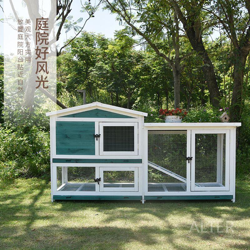 토끼 울타리 조립식 간이흙막이 야외 대형견 창고 방부목 간이중문 - 상세 이미지 2