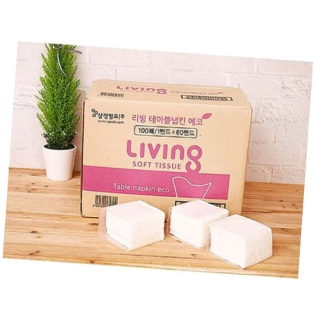 냅킨 리빙 테이블냅킨 업소용냅킨 (100매x60밴드)