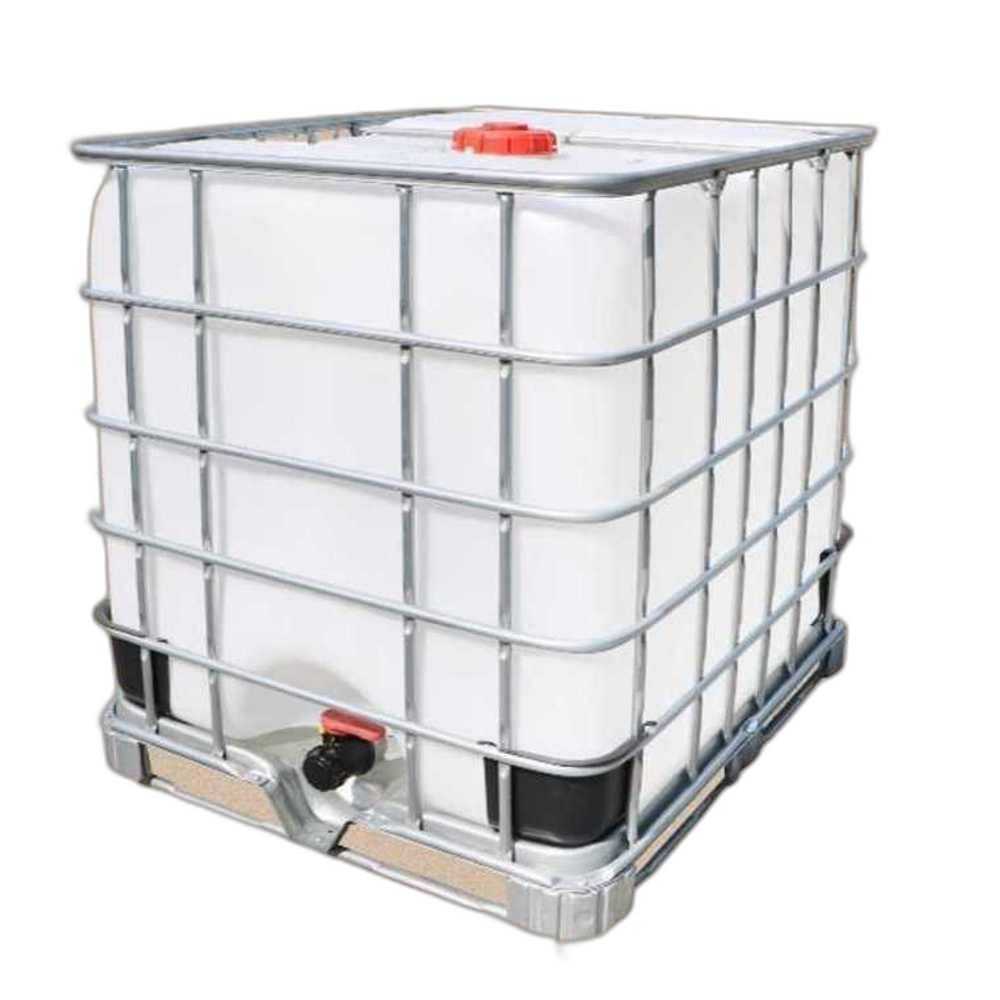 대용량 IBC 탱크 액체 보관 산업용 이동식 컨테이너 1000L 화이트 - 상품 이미지