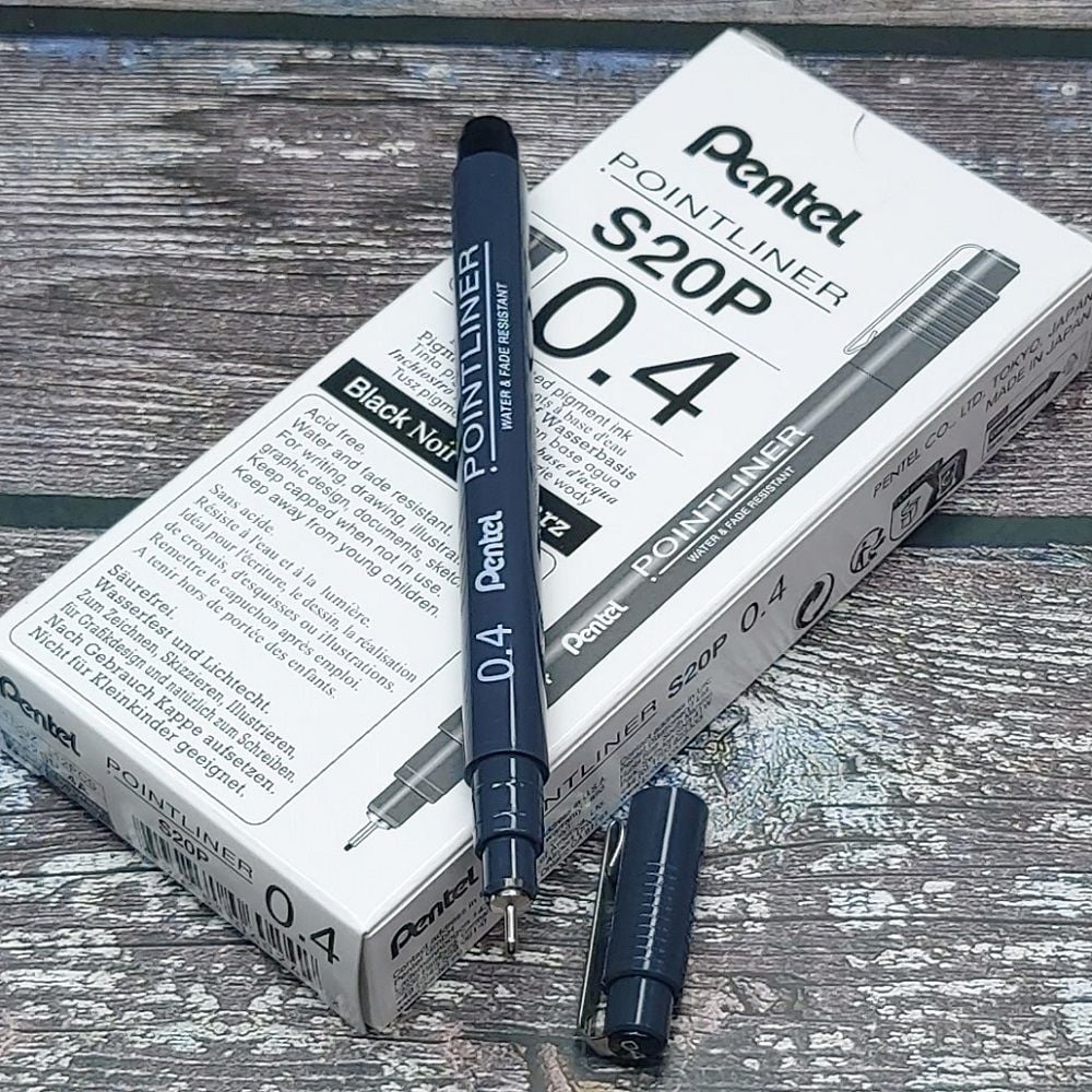 스케치/드로잉펜-펜텔 포인트라이너 0.4mm 12자루 - 메인 이미지