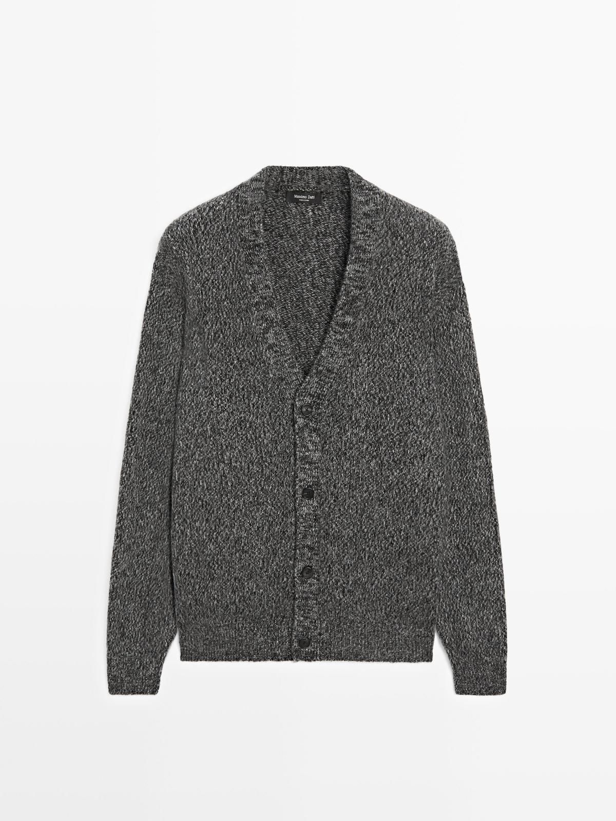 마시모두띠 프리미엄 울블렌드 브이넥 니트 카디건 1076/235 ANTHRACITE GREY - 상품 이미지