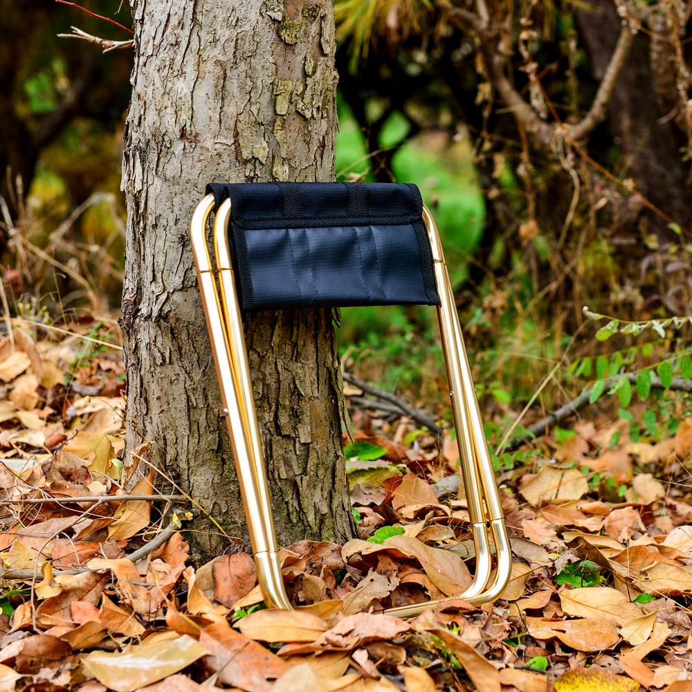 백팩킹용 초경량 폴딩 체어 등산의자 골드 7075 듀랄루민