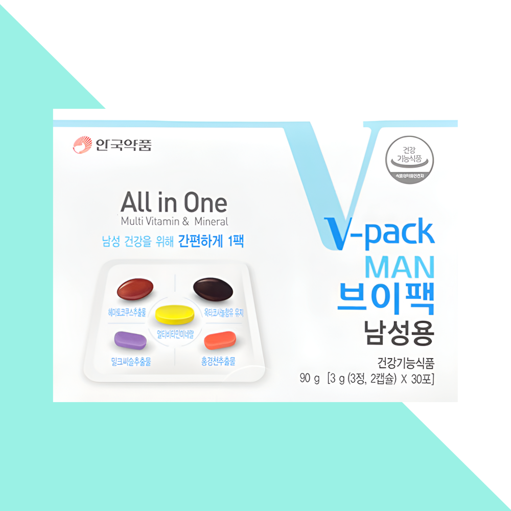 안국약품 브이팩 남성용 올인원 영양제 30포X1개 - 메인 이미지