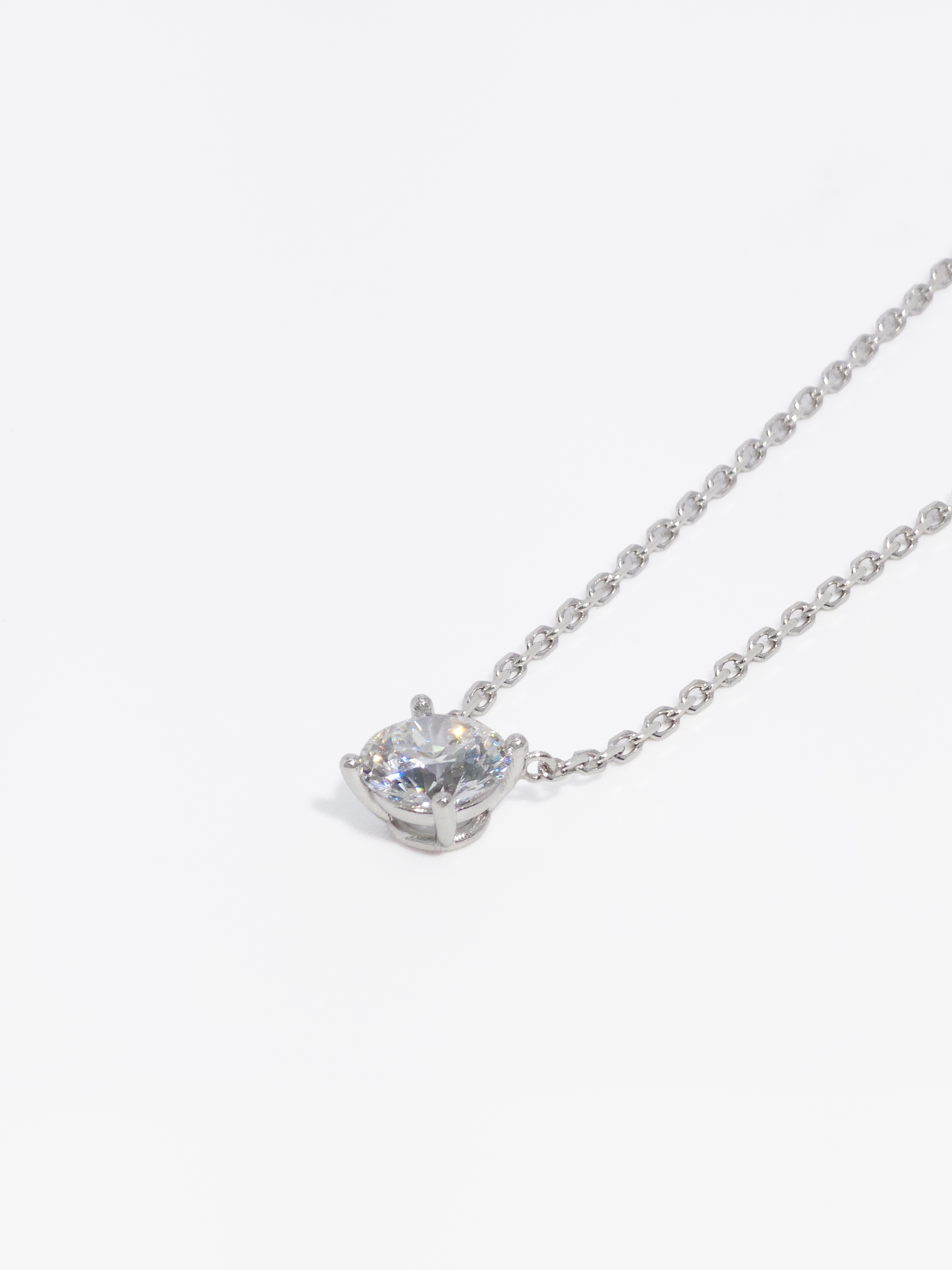 1.5캐럿 랩다이아 목걸이 일체형 4프롱 IGI 랩다이아몬드 D컬러 14k 18k - 상세 이미지 2