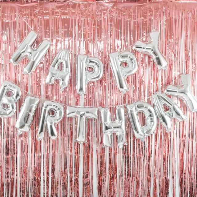 기념일 수술커튼 장식 생일파티 호일풍선 은박풍선생 - 상품 이미지