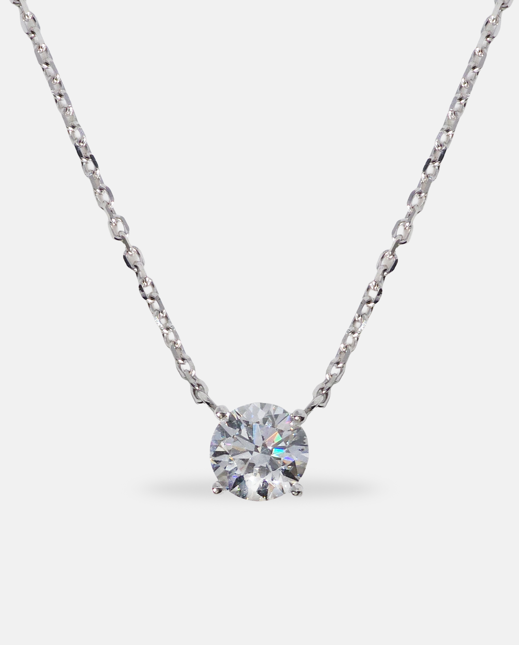 1캐럿 랩다이아 목걸이 일체형 4프롱 IGI 랩다이아몬드 D컬러 14k 18k - 메인 이미지