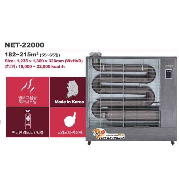 산업용 대형돈풍기 공장난방기 창고용 국산 원적외선히터 65평형