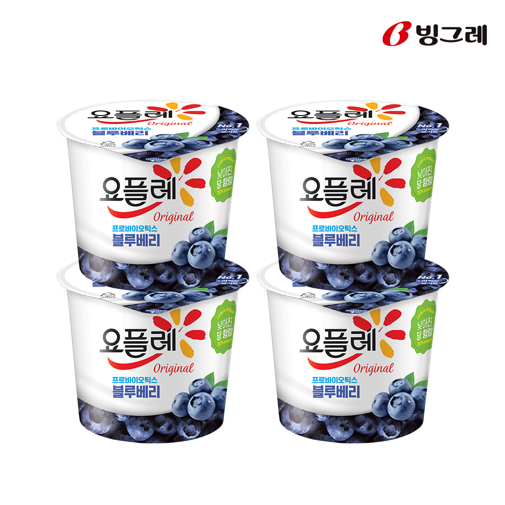 빙그레 요플레 오리지널 홈 딸기 180g 4개입 요거트 - 상세 이미지 4